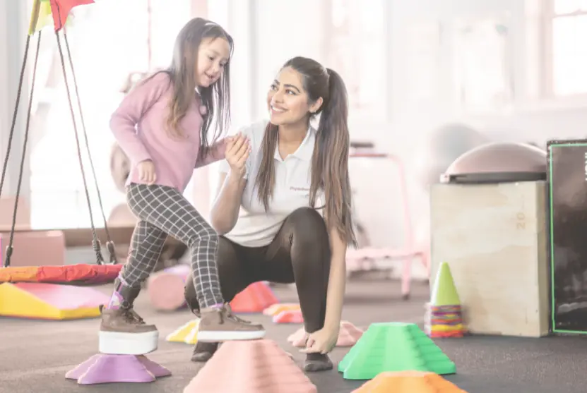 Picture of an occupational therapist with a child